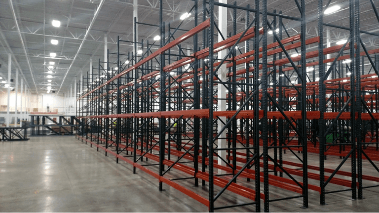 Used Teardrop Pallet Racking 42”D x 14’H x 3” x 1-5/8” - UPR